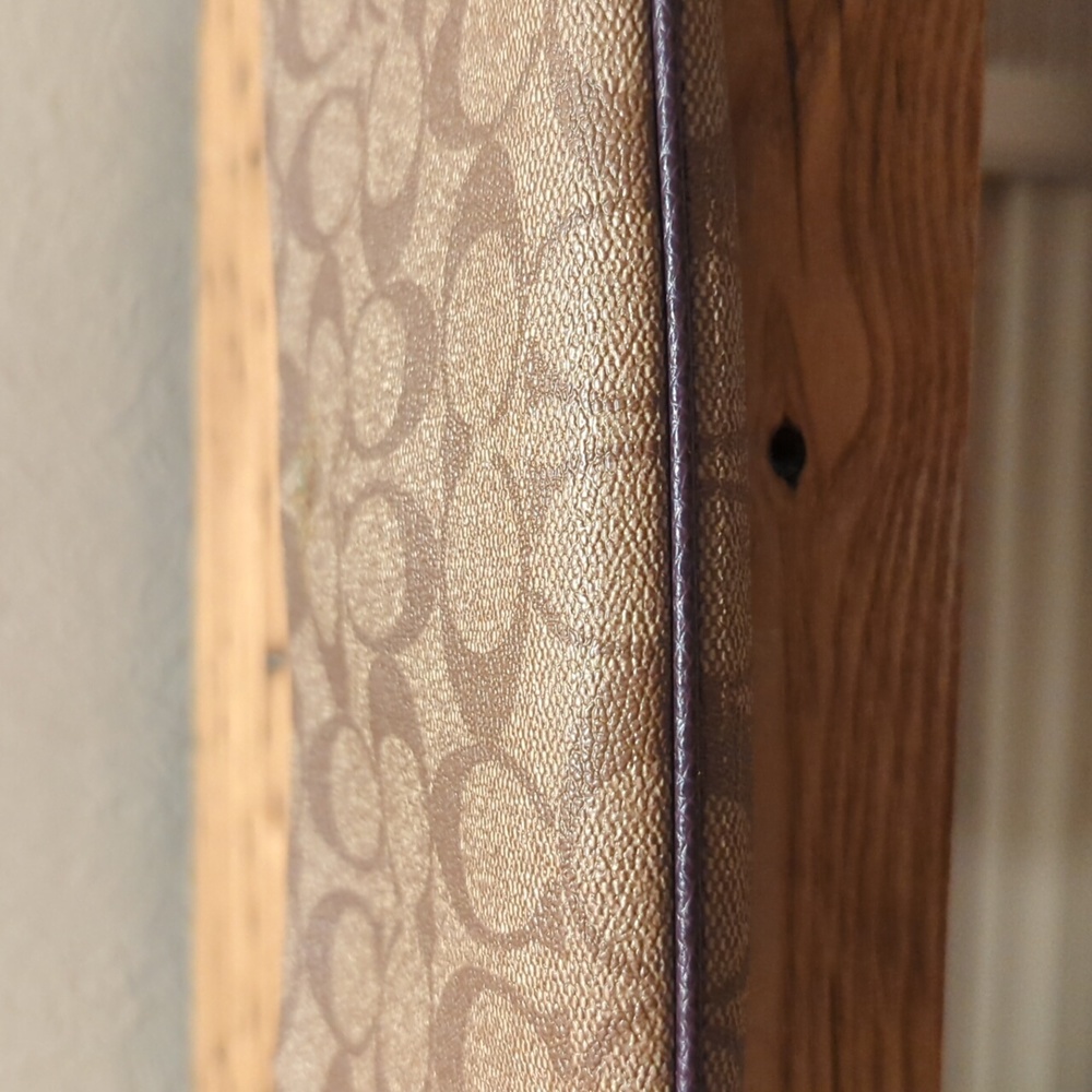 Coach Tan Signature Wristlet - Picture 3 of 9